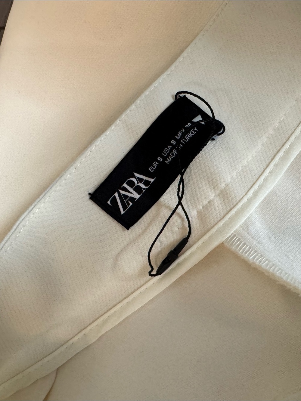 Zara Asymmetric Tailored Skort Ivory Off White - Picture 7 of 11